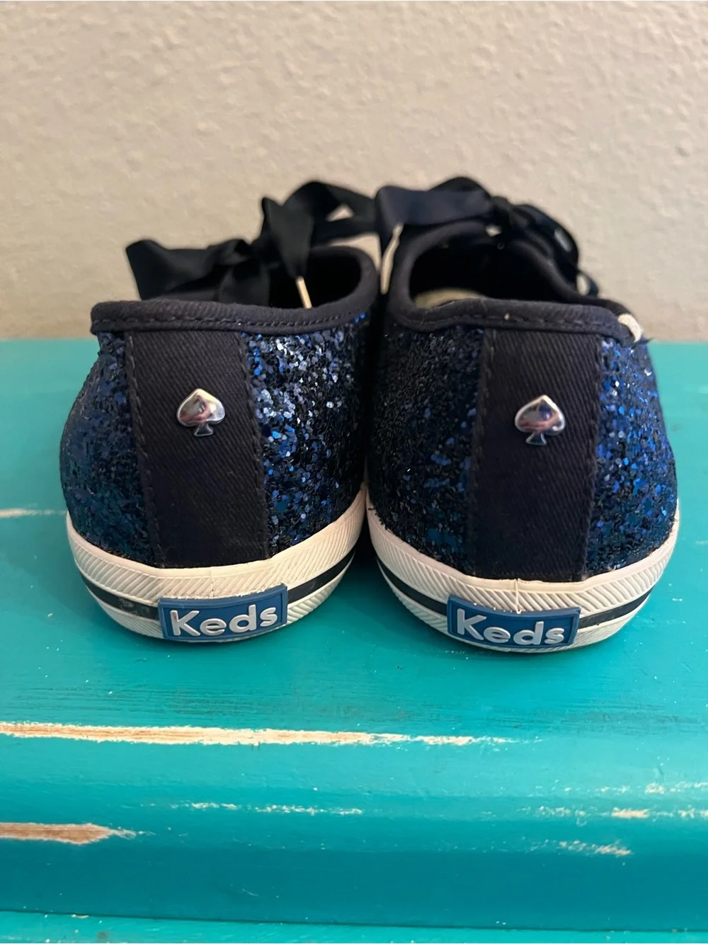 Keds x Kate Spade NY Champion Glitter Blue Sneaker Size 9.5